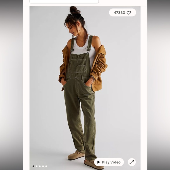 We The Free Denim - We The Free Ziggy Denim Overalls Color: Army XL NWT